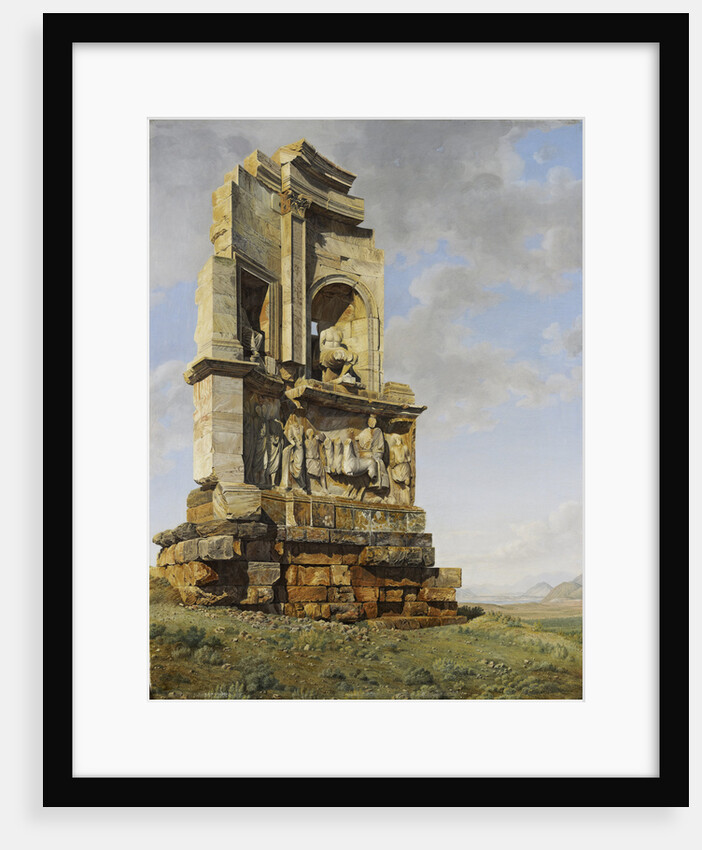 The Monument to Philopappos, Athens by Giovanni Battista Lusieri